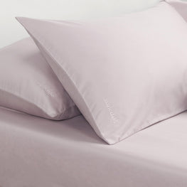 Marie Claire Solid Superior Cotton Sateen 1000TC Fitted Sheet - Lilac Marble