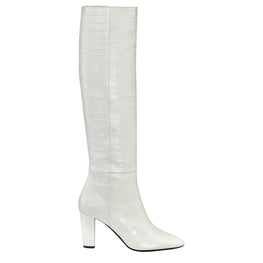 Bottes Looks Croco Hight-Heel Boots - Ivory