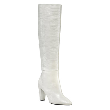 Bottes Looks Croco Hight-Heel Boots - Ivory