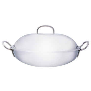 S/S 5-Ply Wok with 2 Handles with Lid - 36 Inch