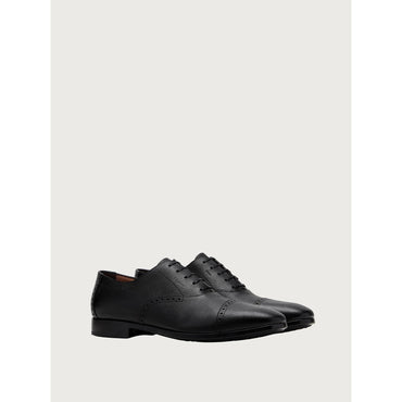 Men Plain Toe Oxford Shoes [Width: 3E] - Black