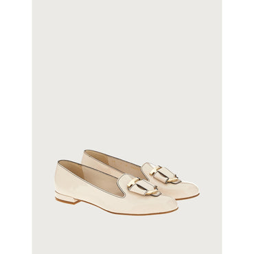 Women Gancini Loafers [Width: 1D] - Bone