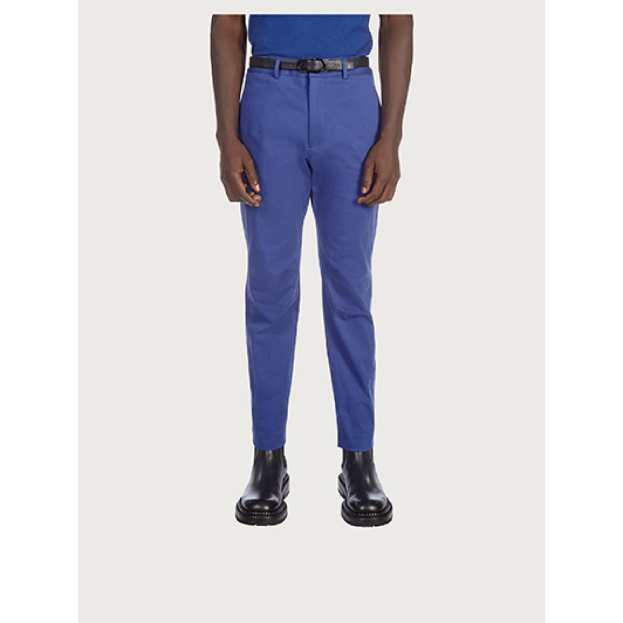 Men Chino Trousers - Ocean Blue