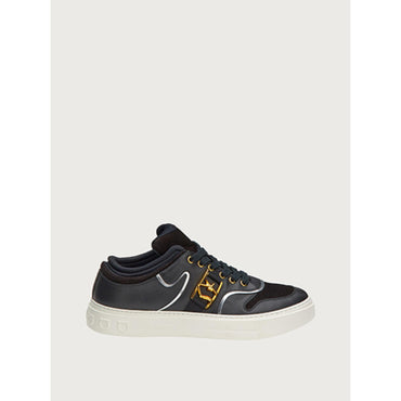 Men Sneakers with SF Ornament [Width: M] - Black