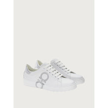 Women Gancini Sneakers [Width: 1C] - White/Silver