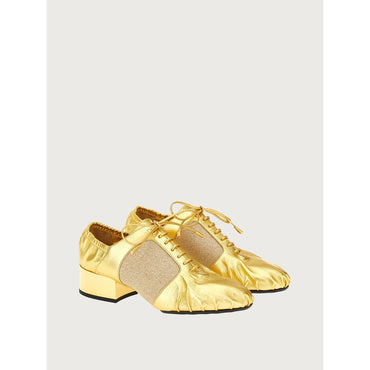 Women Lace Up Nappa Shoes [Width: 1D] - Gold