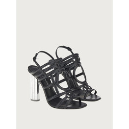 Women Mirrored Heel Strappy Sandals [Width: 1D] - Black