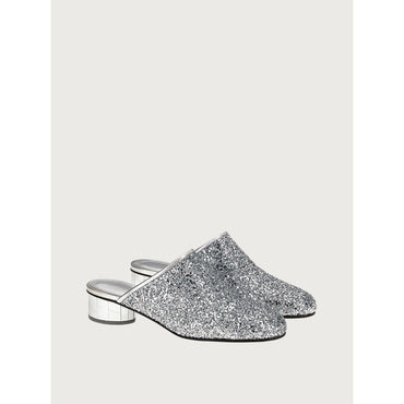 Women Mirrored Heel Mules [Width: 1D] - Silver