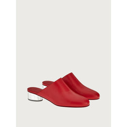 Women Mirrored Heel Mules [Width: 1D] - Lipstick Red