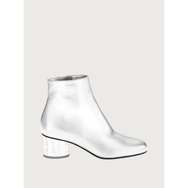 Women Mirrored Heel Ankle Boots [Width: 1D] - Silver