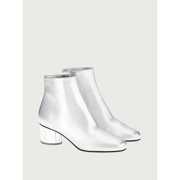 Women Mirrored Heel Ankle Boots [Width: 1D] - Silver