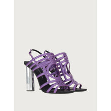 Women Mirrored Heel Strappy Sandals [Width: 1D] - Deep Purple