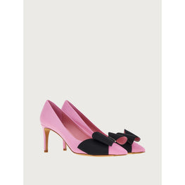 Women Double Bow Pumps [Width: 1D] - Flamingo/Black