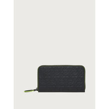 Zip Around Gancini Wallet - Black/Canary Yellow