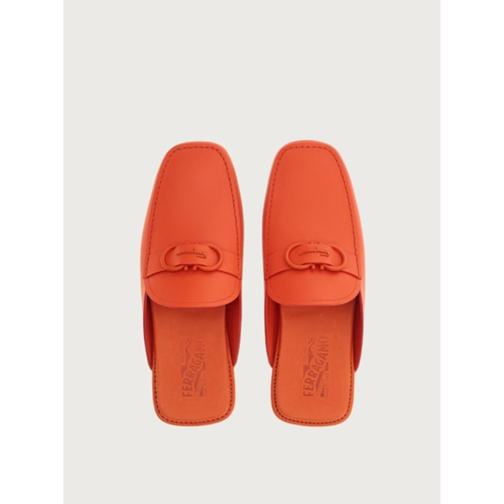 Men Gancini Mules [Width: M] - Volcano Red