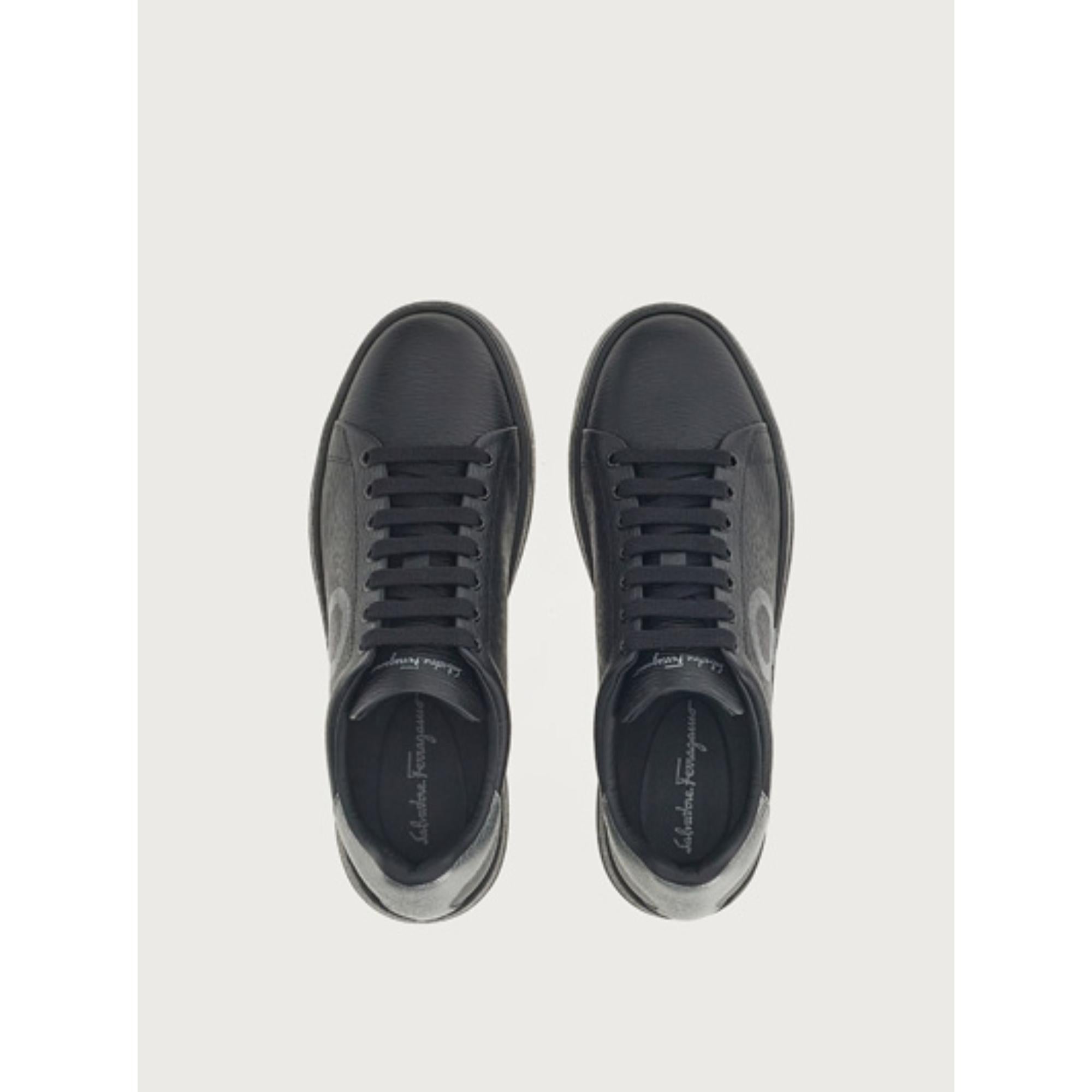 Men Gancini Sneakers [Width: M] - Black/Anthracite