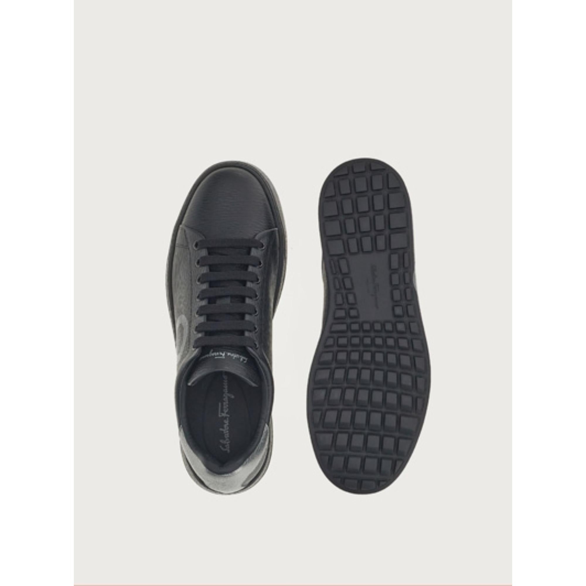 Men Gancini Sneakers [Width: M] - Black/Anthracite