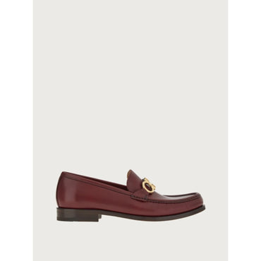 Men Moccasin with Gancini Ornament [Width: 3E] - Nebbiolo