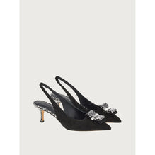 Women Double Bow Slingback [Width: 1D] - Black