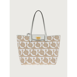 Women Gancini Tote Bag - White/Natural