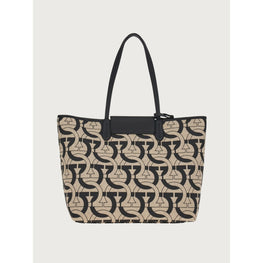 Women Gancini Tote Bag - Black/Natural