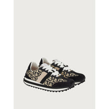 Women Sneakers [Width: M] - Black/Beige/White