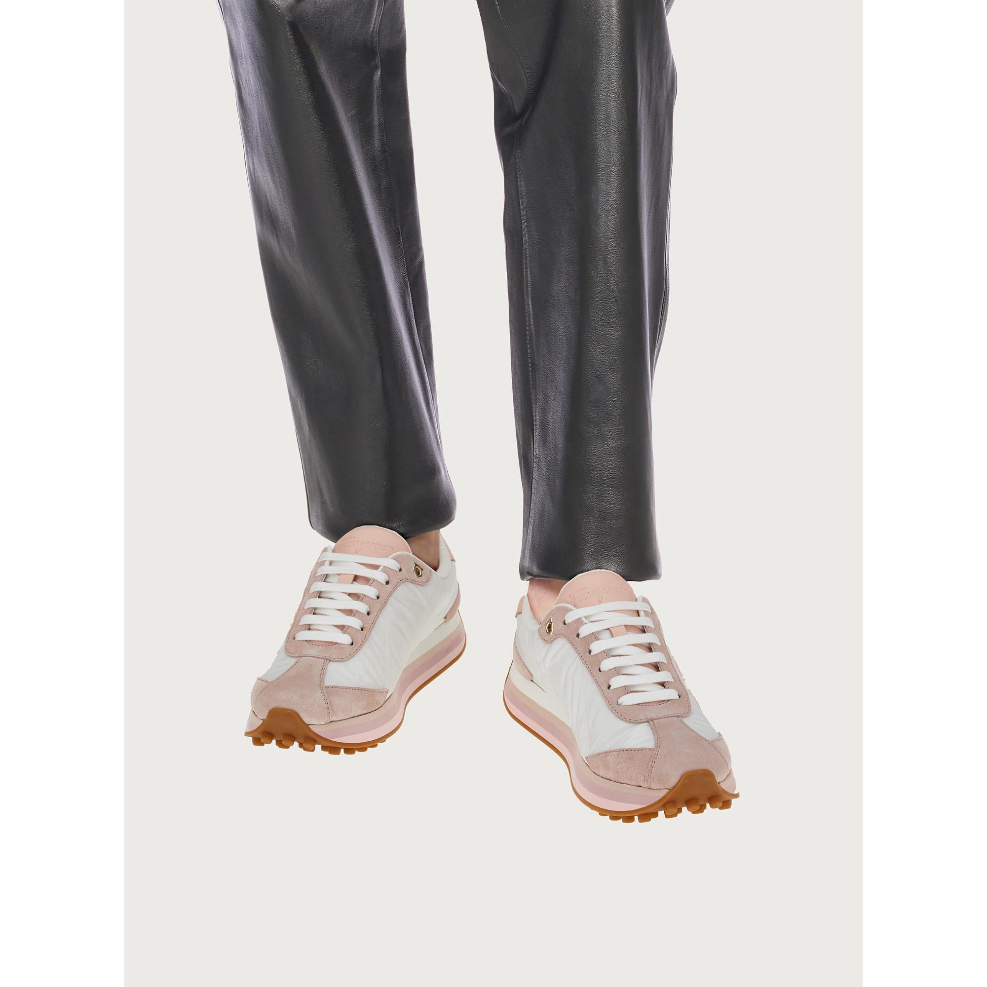 [Width: M] Women Sneaker - White/Pink/Lemonade