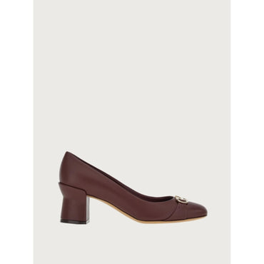 Women Double Gancini Pumps [Width: 1D] - Nebbiolo