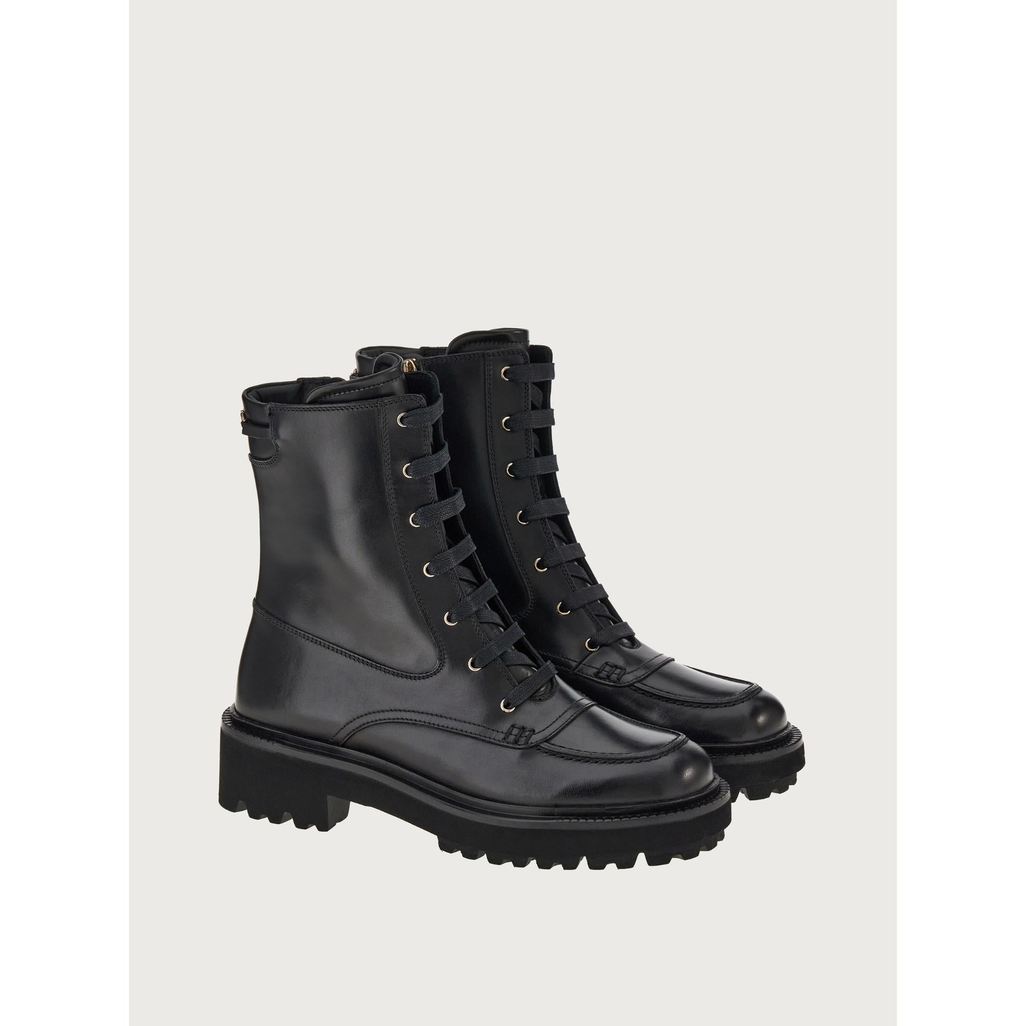 Women Combat Boots [Width: 1C] - Black