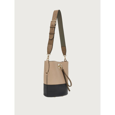 Women Studio Bucket Bag - Deer/Black/Olive