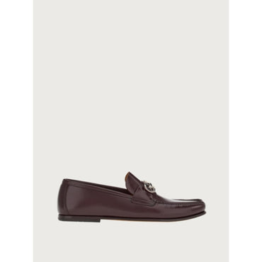 Men Loafers with Gancini Ornament [Width: 3E] - Nebbiolo