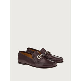 Men Loafers with Gancini Ornament [Width: 3E] - Nebbiolo