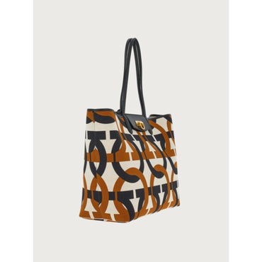 Women Gancini Tote Bag - Natural/Nero