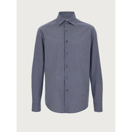 Men Gancini Sports Shirt - Midnight Blue/Cornflower