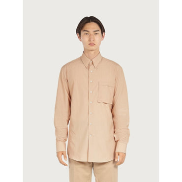 Men Button Down Shirt - Amaretti/Sequoia Red