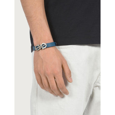 Men Gancini Bracelet - Denim