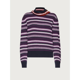 Women Sweater with Safety Pin Detail - Multicolor