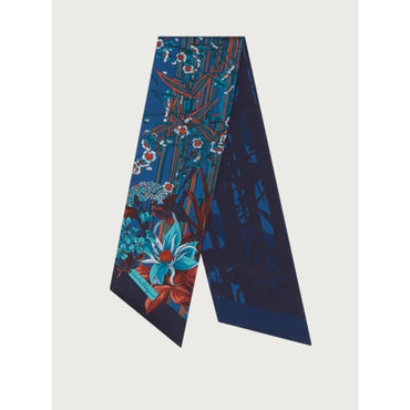 Women Kintsugi Print Twilly Band - China Blue/Water