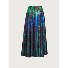 Women Hand-Printed Silk Skirt - Plum