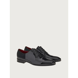 Men Patent Oxford Shoes [Width: 3E] - Black/Ferragamo Red