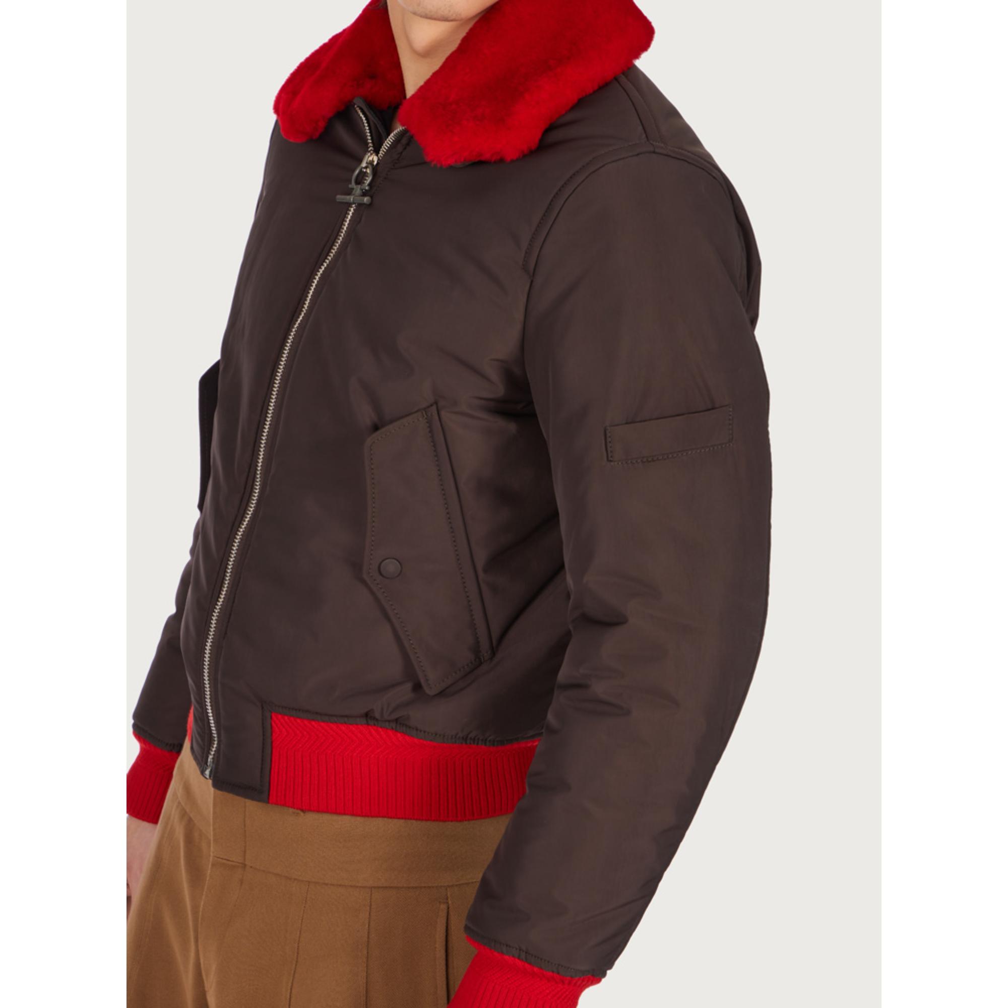 Men Padded Blouson - Ganache Brown