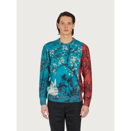 Men Crew Neck Rabbit Sweater - Multicolor