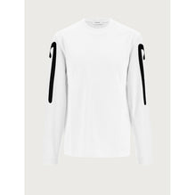 Men Long Sleeved Logo T-Shirt - White/Black