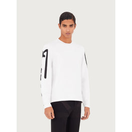 Men Long Sleeved Logo T-Shirt - White/Black