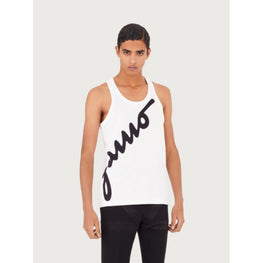 Men Logo Tank Top - White/Black