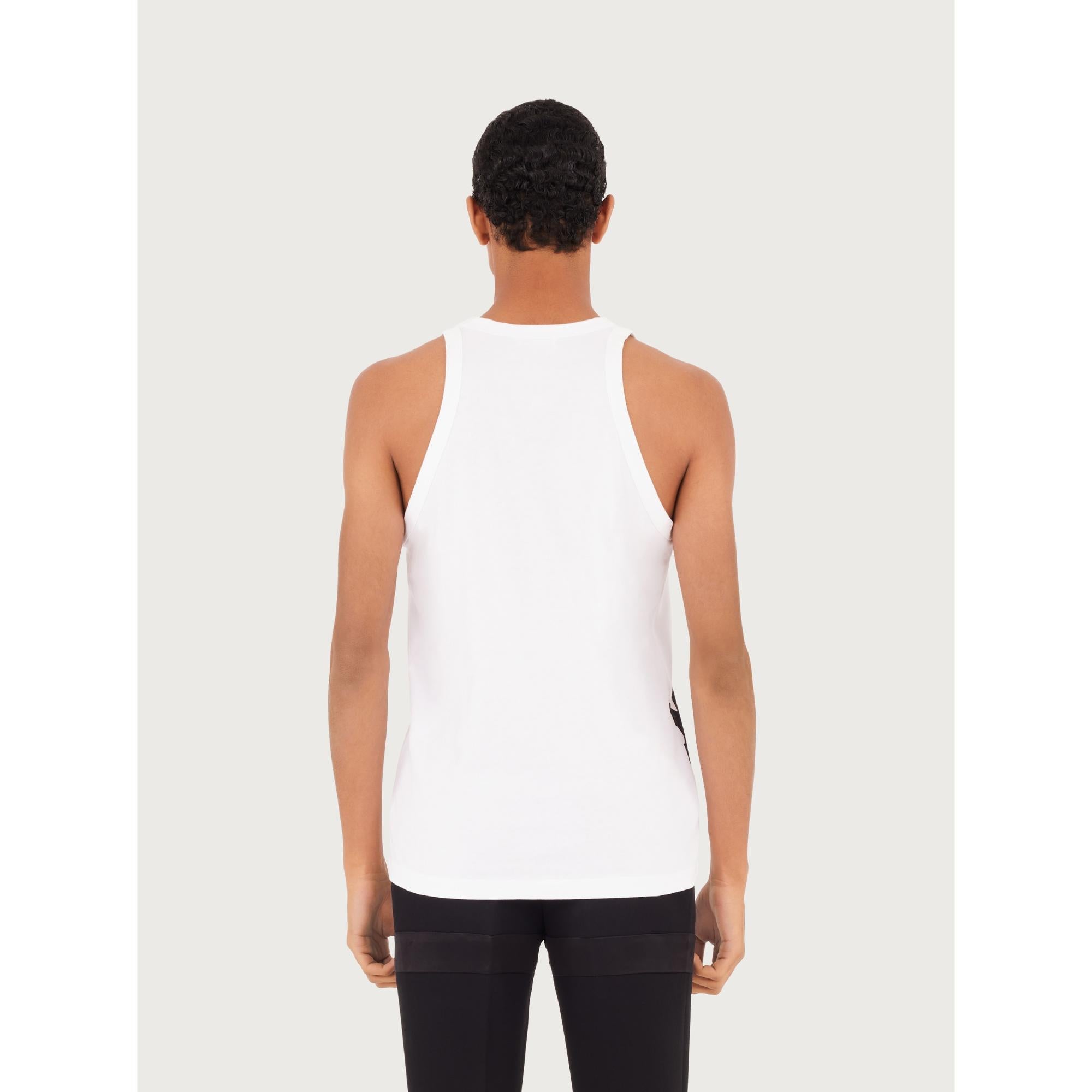 Men Logo Tank Top - White/Black