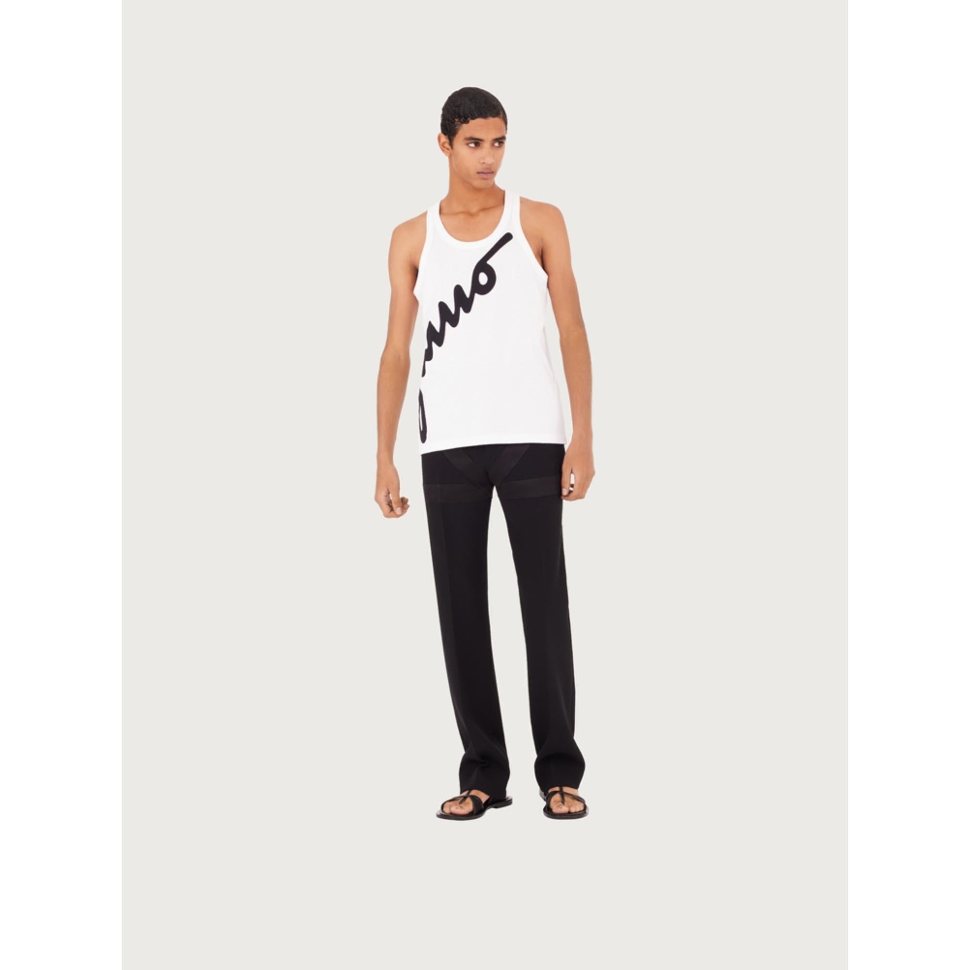 Men Logo Tank Top - White/Black