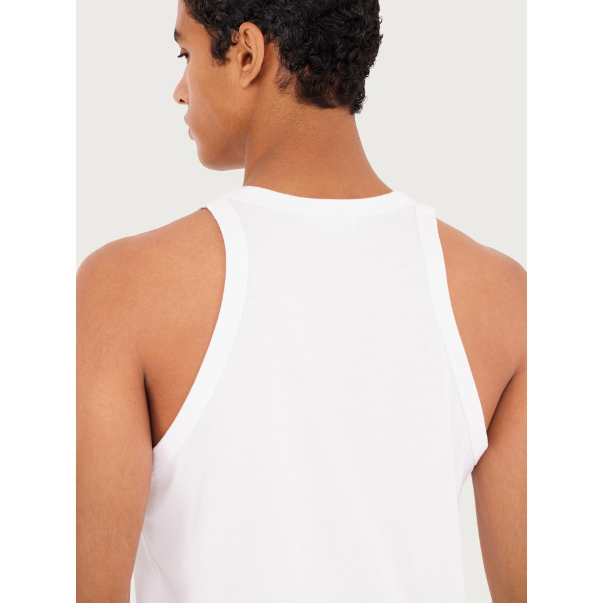 Men Logo Tank Top - White/Black