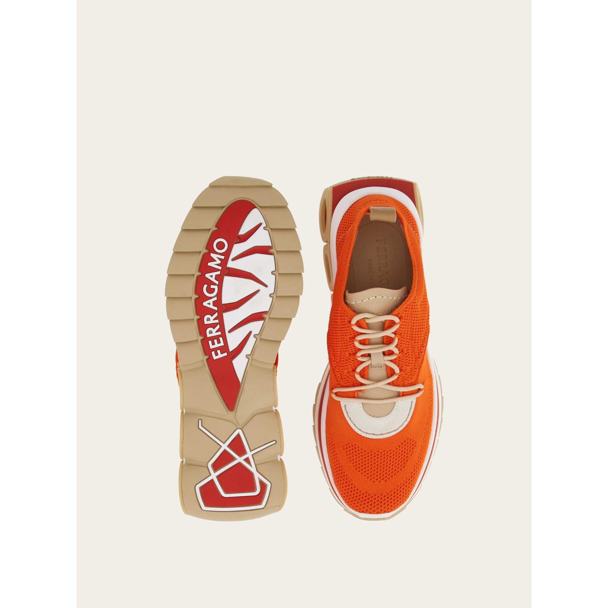 Men Running Sneakers [Width: M] - Orange/Stone/Beige