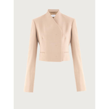 Women Asymmetric Blazer - Beige